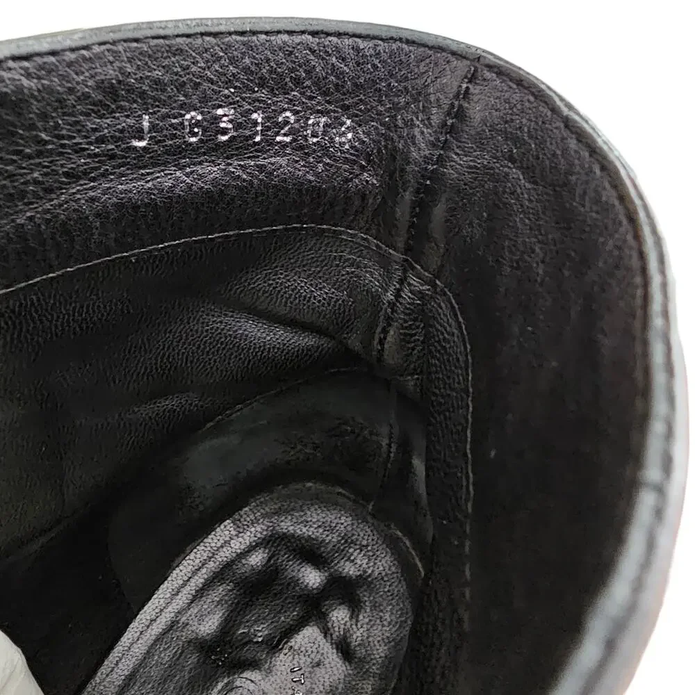 Chanel CC Turn Lock Ankle Boot Size 37 US 6 6.5 Black Glitter Low Heel Zip Up